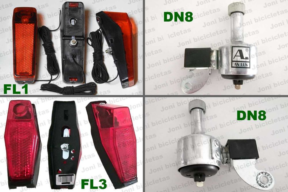 Grupos de luz de bicicleta pasteleira, dobrável, city bike, etc