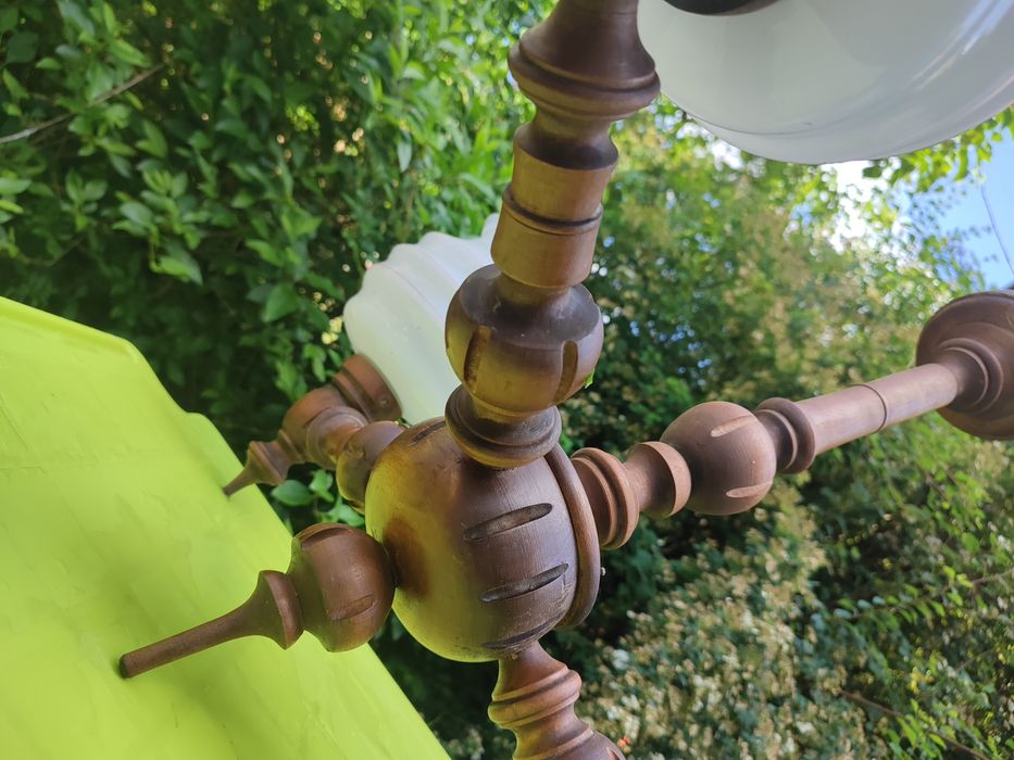 Żyrandol klosz lampa prl