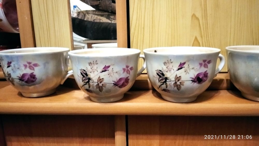 6 красивых чашек