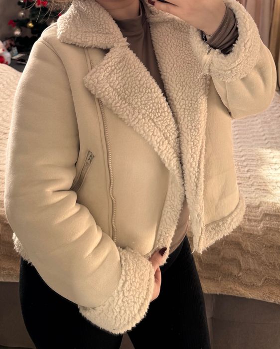 Жіноча дублянка замшева