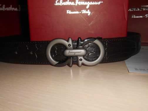 Salvatore Ferragamo pasek firmowy, skóra naturalna, Włochy 170