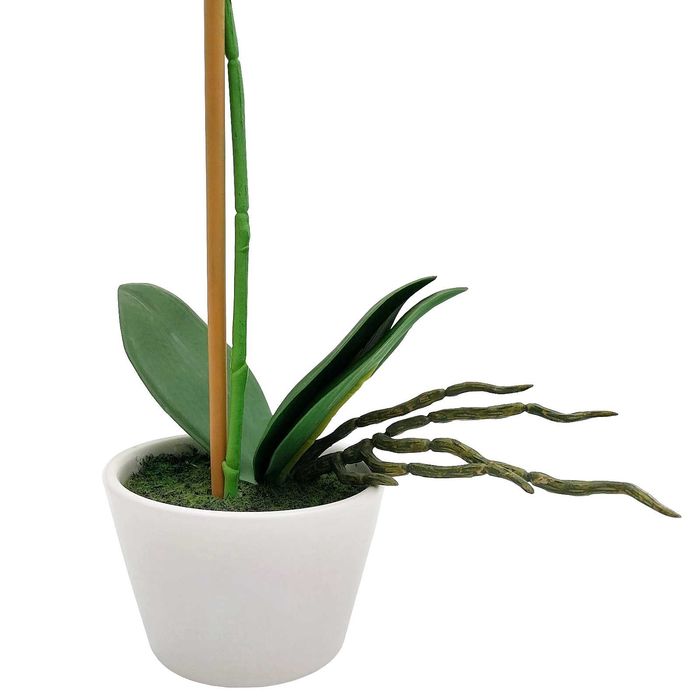 Storczyk sztuczny różowy orchidea w doniczce kompozycja kwiat 35cm