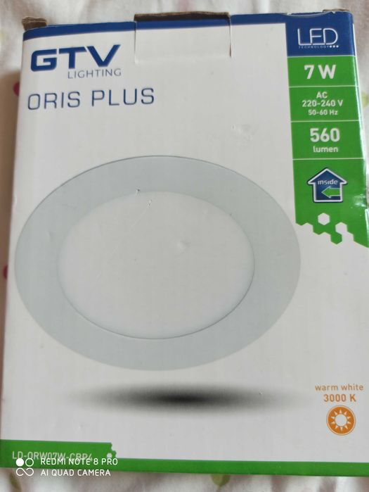 Oprawa Led Oris Plus Downlight IP 44, 560 Lm