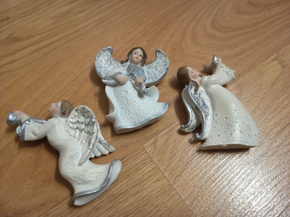 Anioł / figurka 7 cm magnes na lodówkę - zestaw 3 szt.
