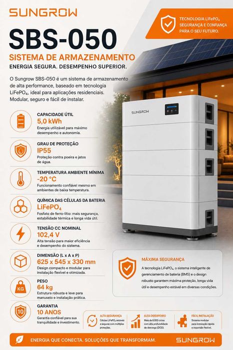 Bateria Solar SUNGROW 5,12 kWh - SBS 050
