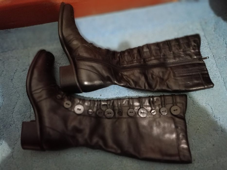 Кожаные высокие сапоги от лондонского бренда Dune London идеал, 39