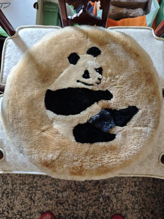 Almofada Vintage Panda "Da Peng" – Adquirida em Macau (Anos 80) – Raridade