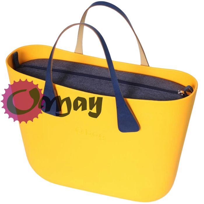 Granatowy organizer do OBAG STANDARD niebieski len 2 kieszenie OMAY