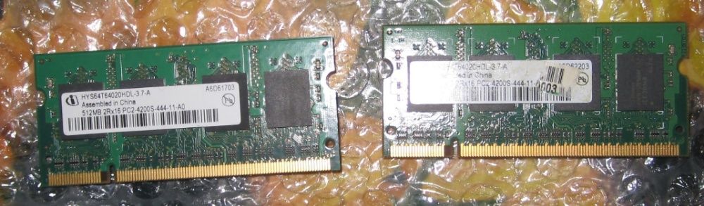 Sodimm 512 mb DDR2 2 планки