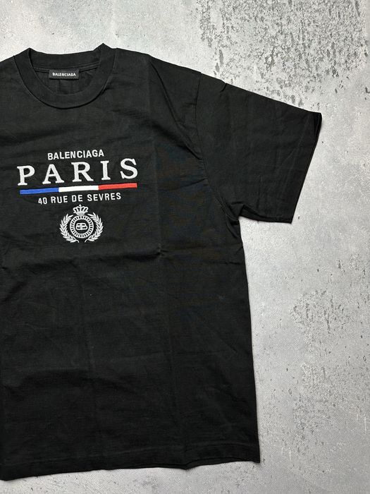 Koszulka Balenciaga T-Shirt Paris 40 Rue De Sevres Logo
