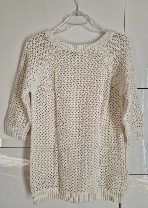 Sweterek ażurek biały F&F rozm. 38 / M