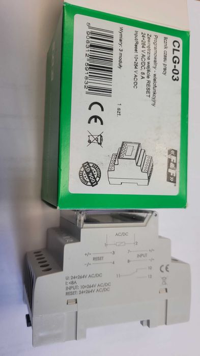 Licznik czasu pracy CLG-03 programowalny 24-264 VAC/DC F&F