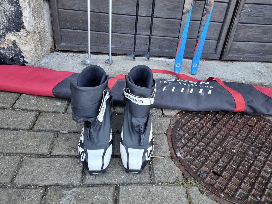Narty Salomon i kije i buty