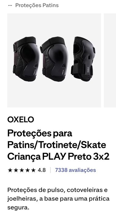 Kit de proteções para patins,skate