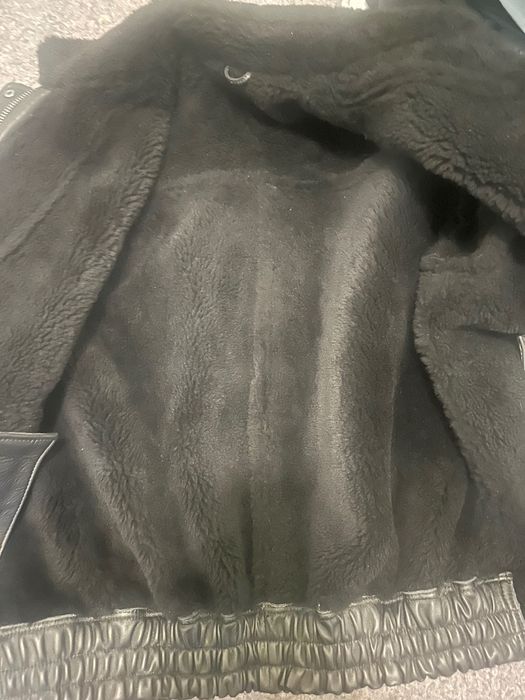 Натуральна дублянка з хутра кьорлі