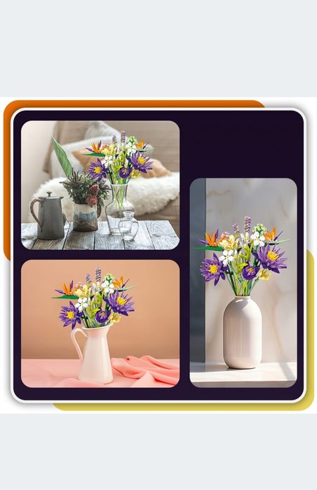 Klocki bukiet kwiatow