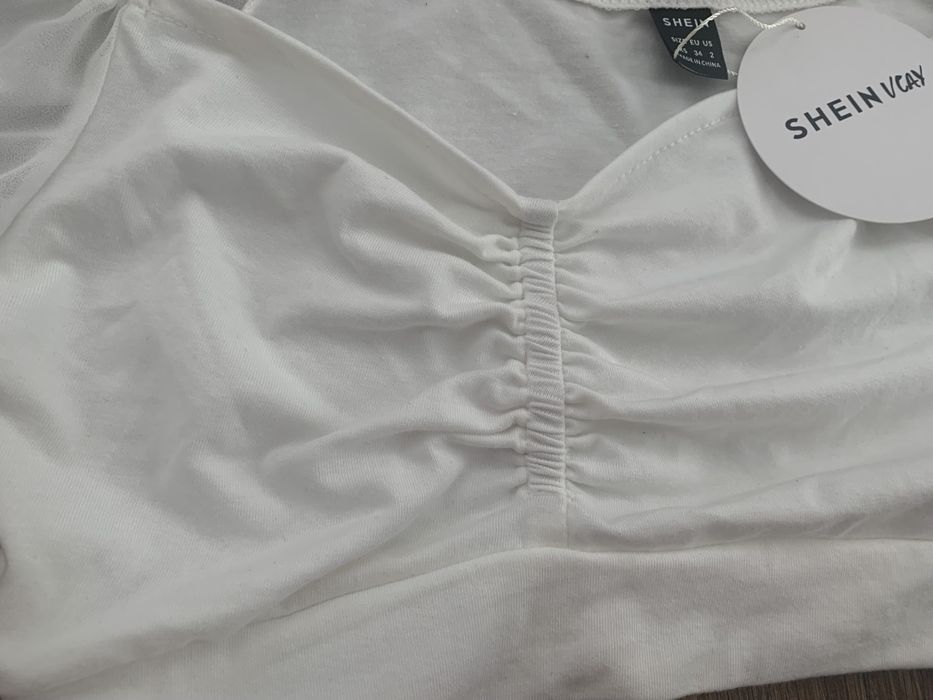 Crop top biały Xs