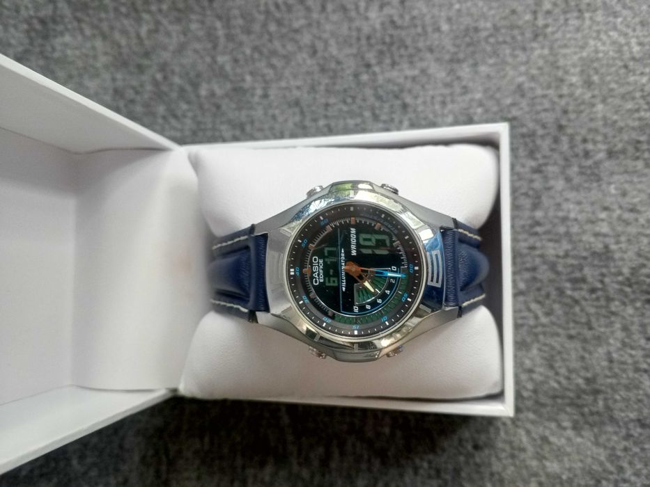 Годинник Casio Edifice Blu, синій, мультифункції, чоловічий, жіночий