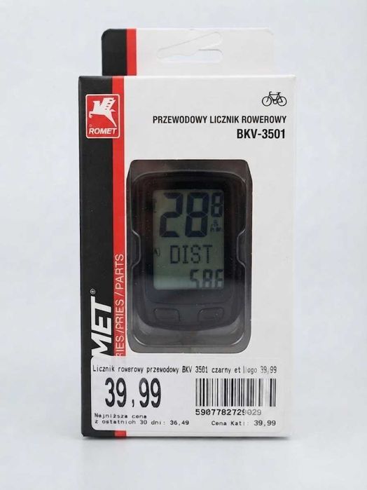 Przewodowy licznik rowerowy Romet BKV-3501 – Nowy