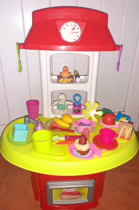 Brinquedo cozinha para crianças 63 cm de altura com acessorios
