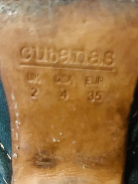 Botas de camurca azul marca cubanas 35