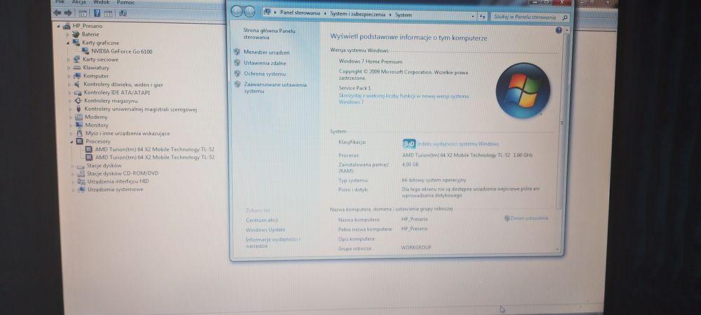 Laptop HP Presario F500