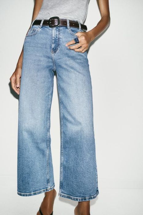 Jeans Z1975 Culotte Cintura Subida com Cinto (Novas N.42)