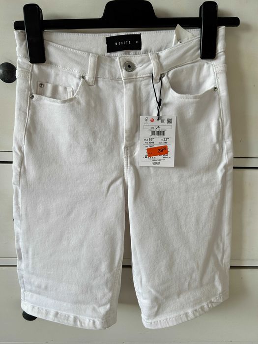Nowe spodenki białe Mohito damskie 34