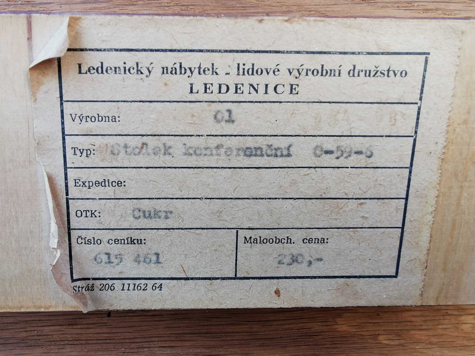 Ława , stolik kawowy LEDENICE Czechosłowacja '60 Design, Prl, RETRO
