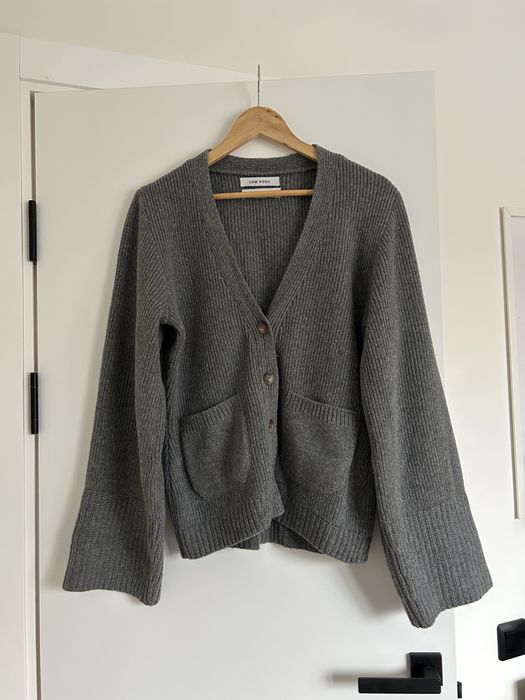 Сірий кардиган з вовни Low Posh, 100% вовна