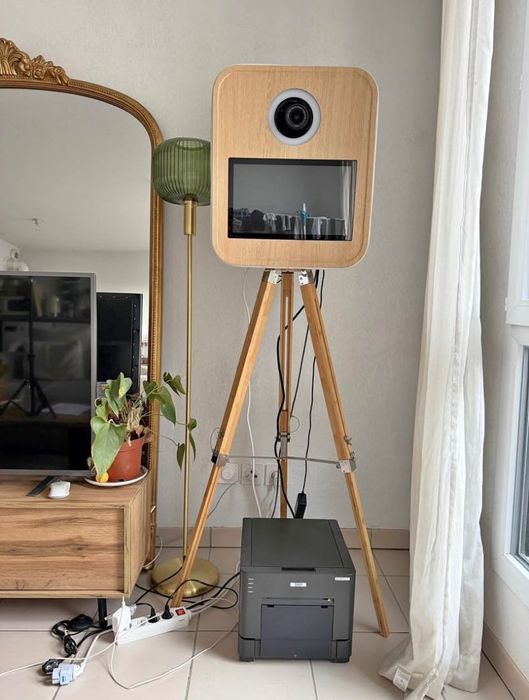 Cabine fotográfica profissional de madeira - Cabine de selfies