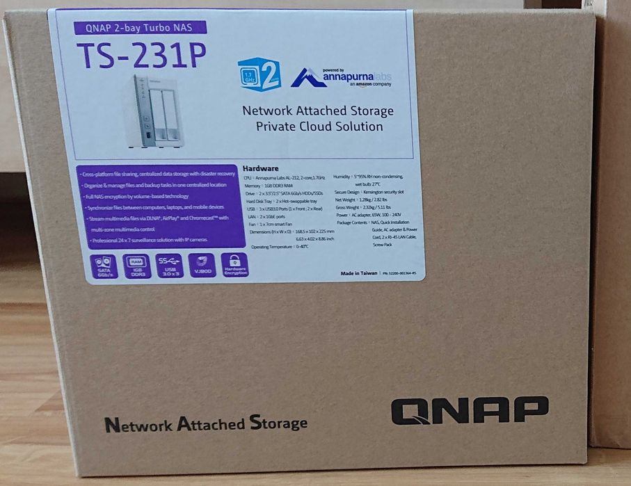 Serwer plików NAS QNAP TS-231P dysk sieciowy