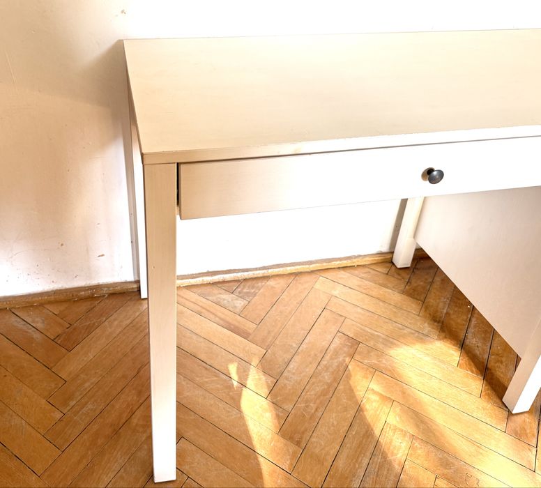 Biurko IKEA Hemnes biała bejca 120x55 drewniane