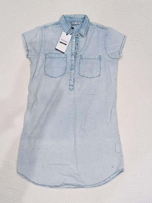 Camisa comprida de ganga