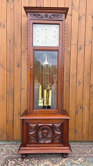 Zegar mechaniczny kwadransowy drewniany #2247 Stylowy Węgrów