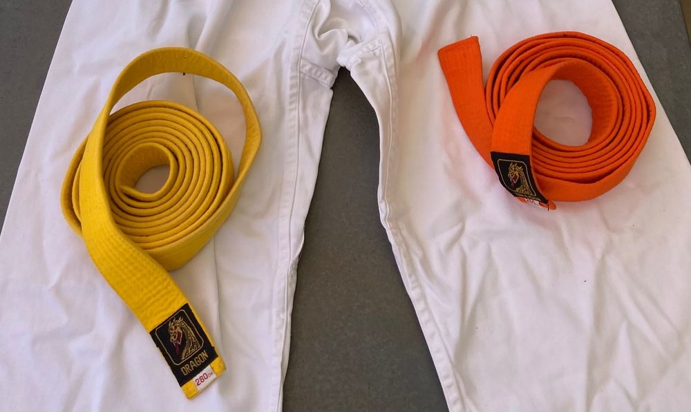 2 cintos karaté/judo/taekwondo