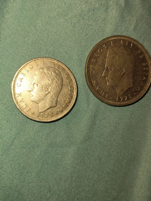 Moedas de 25 e 50 ptas espanha