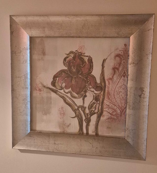 Quadro com flores de 69cm x 69cm