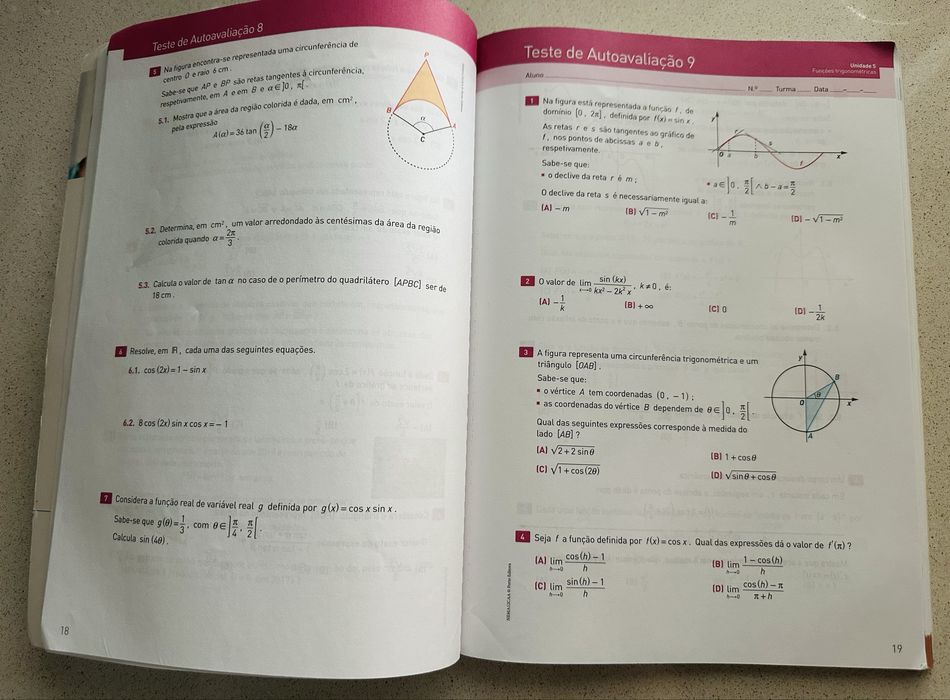 Caderno prático e de autoavaliação / atividades / exercícios Matemática A “NOVO ESPAÇO” 12.º ano