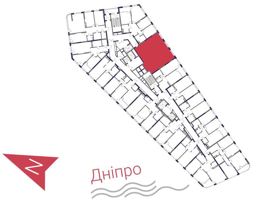 2к квартира 83,53 м2, ЖК Грейт (Great), 8 буд., 2с7б, 23 поверх. Без%.