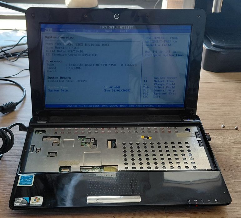 Asus Eee PC 1005P - uszkodzony, sprawny