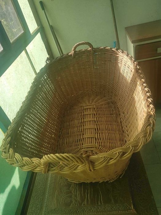 Cesta em vime Oval anos 70/80