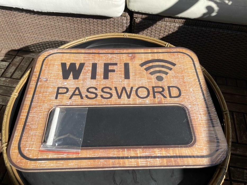 QUADRO WIFI GRÁTIS MADEIRA - PASSWORD EM GIZ NA ARDÓSIA - NOVO/SELADO