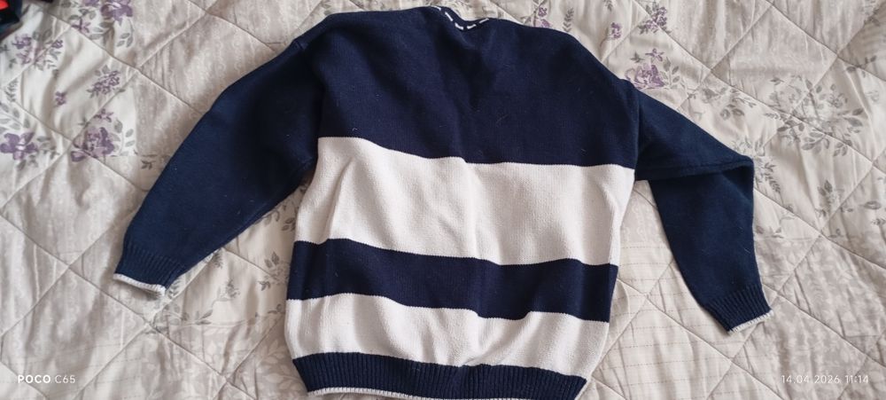 Sweter chłopięcy zapinany 110-116 plus koszula