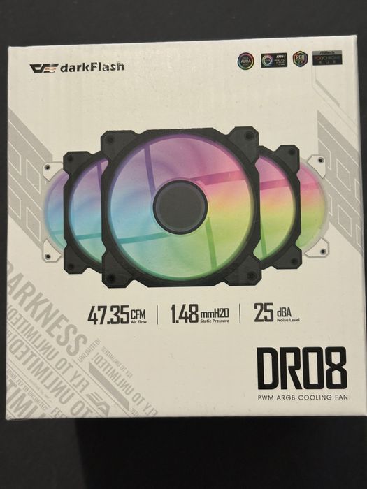 Wentylator chłodzący Darkflash DR08 zestaw 5w1 (Biały) NOWE 119 zł