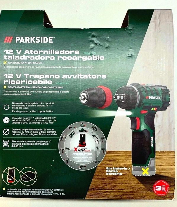 Kit 12v Aparafusadora Parkside