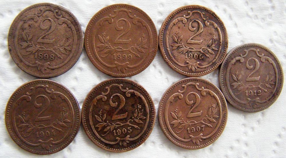 Monety srebrne Franciszek Józef. 1 Korona ,halerze,krajcary