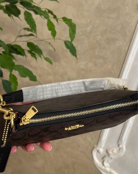 Сумка Coach Teri -женска через плечё Коуч коричнева.