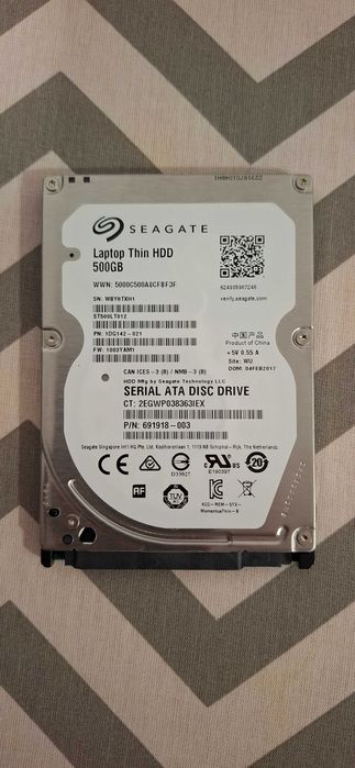 Disco rígido SATA 2.5 Seagate 500Gb