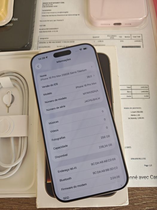 iPhone 16 Pro Max 256GB Sierra Titanium SemiNovo C/Garantia